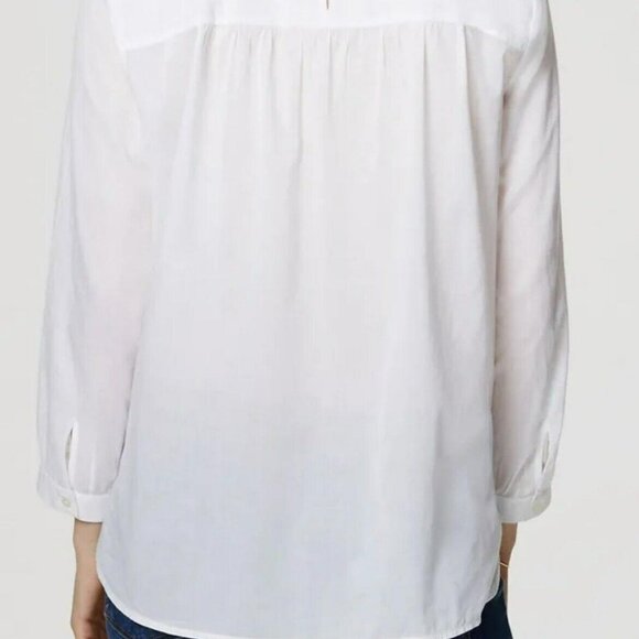 Retro Edwardian Cotton Lace Mock Neck Blouse - Picture 3 of 16